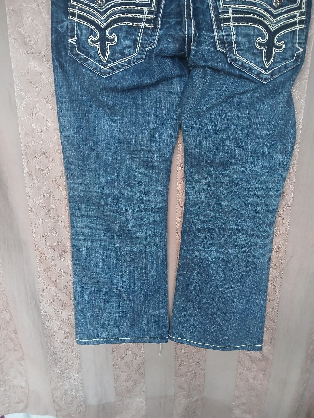 💎 Rock Revival Men's Lionel Blue Jeans Boot Cut Jeans - Picture 6 of 11